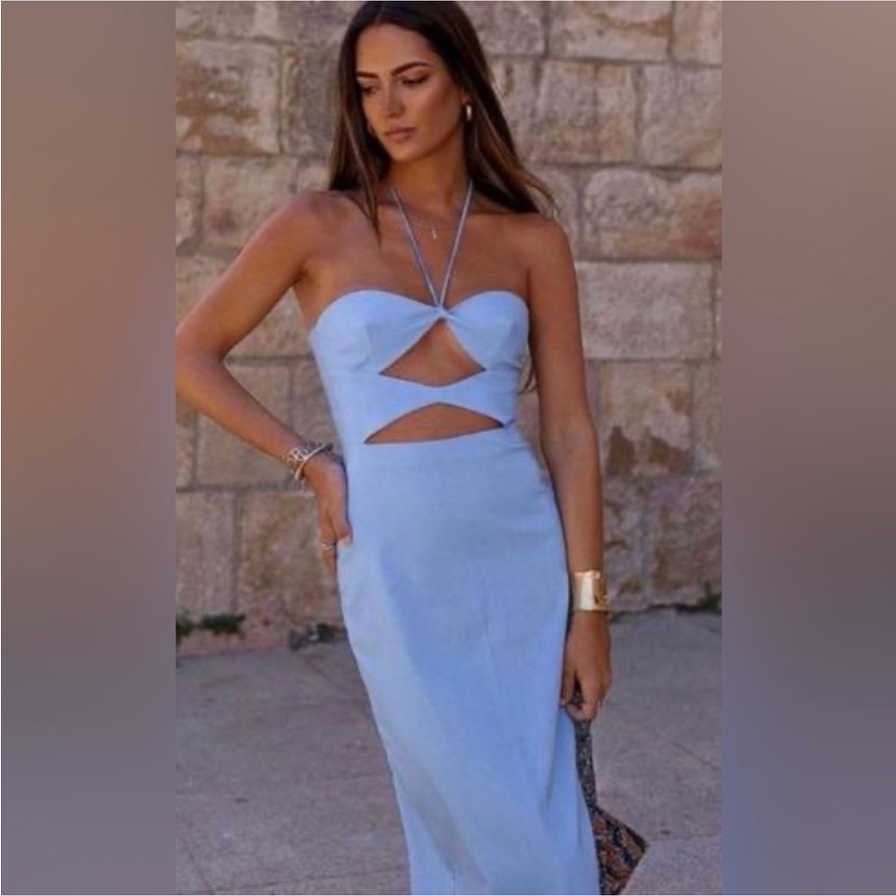 Zara - Cut Out Strapless Halter Dress